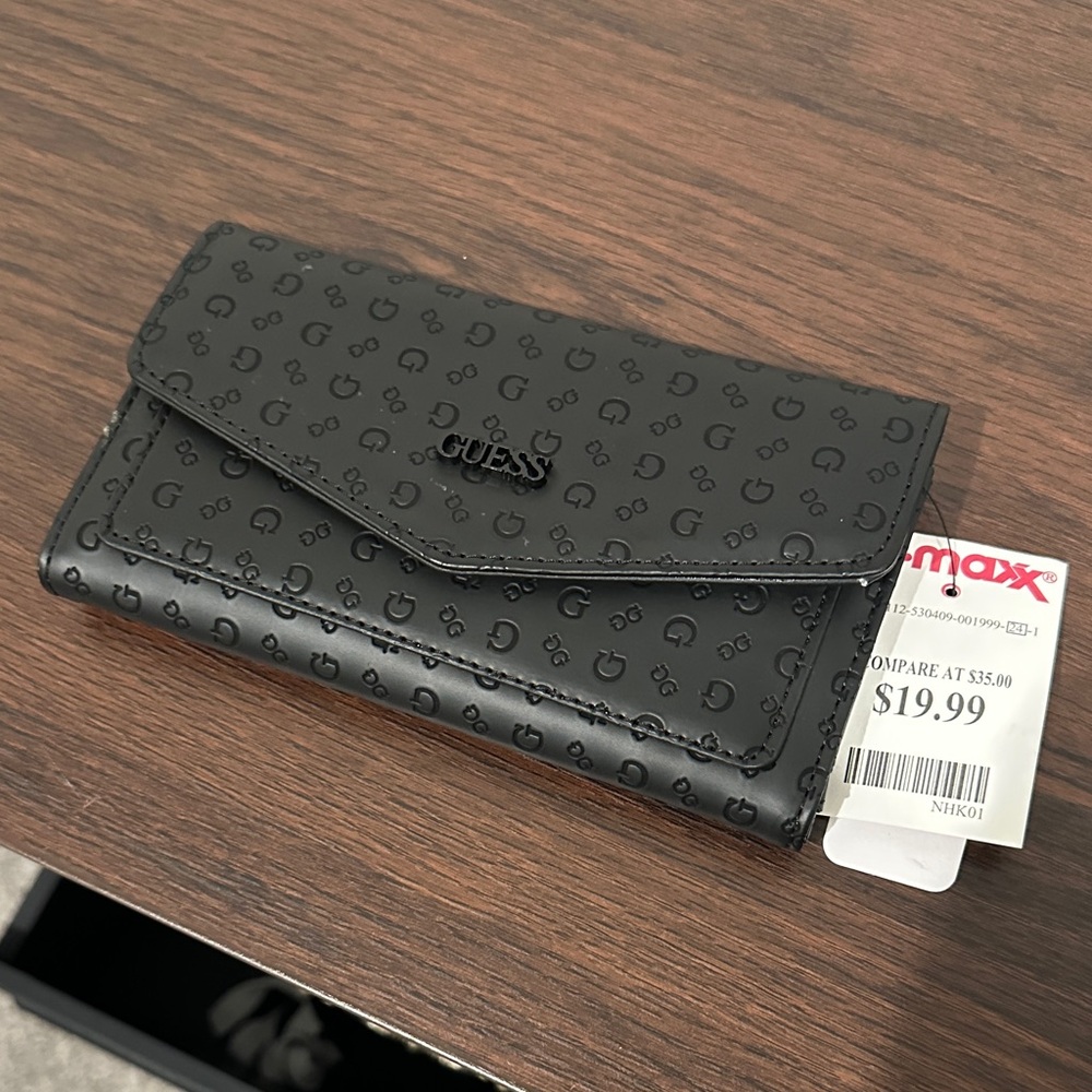 Guess Embossed Black Wallet